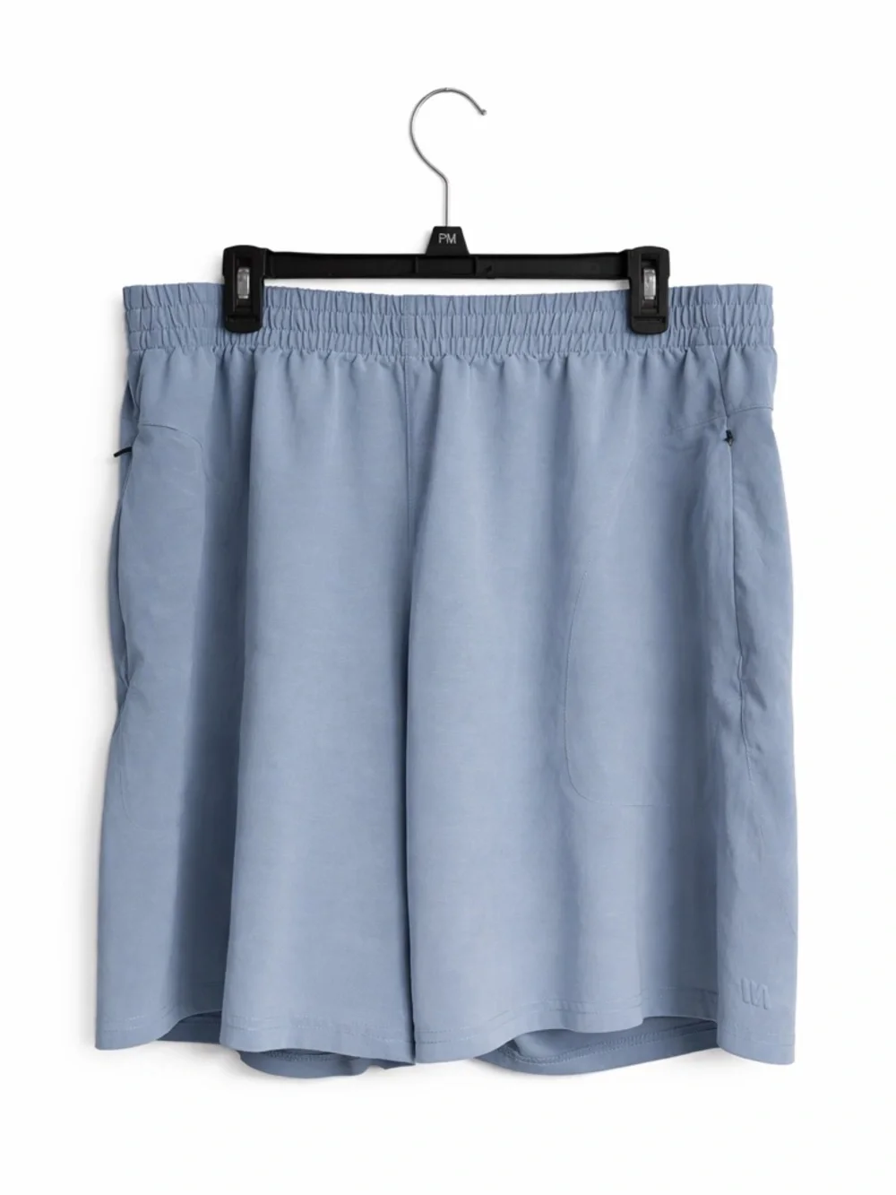 VRST Men’s Drawstring Shorts XL Light Blue 8” Inseam Zip Pockets Athletic